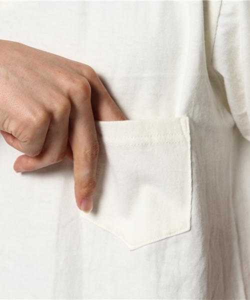 WEGO（ウィゴー）の「WEGO/USコットンVネックポケットTシャツ（Tシャツ/カットソー・メンズ・ホワイト/ブラック/杢グレー・LARGE/MEDIUM）」の9枚目の写真