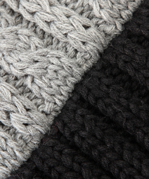 BEAMS（ビームス）の「◎BEAMS / ケーブル×リブ スヌード（ストール/ショール・メンズ・オフホワイト/グレー/ワイン/ネイビー・ONE SIZE）」の13枚目の写真