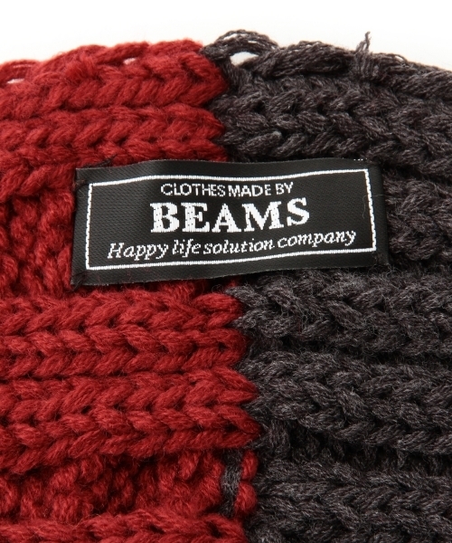 BEAMS（ビームス）の「◎BEAMS / ケーブル×リブ スヌード（ストール/ショール・メンズ・オフホワイト/グレー/ワイン/ネイビー・ONE SIZE）」の17枚目の写真