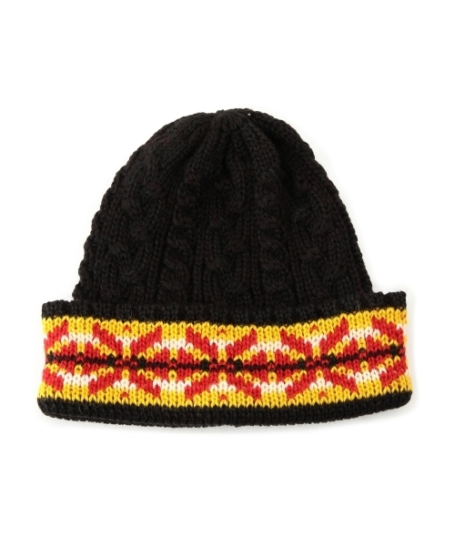 BEAMS（ビームス）の「◎BEAMS / フェアイルカフ ケーブルニットキャップ（ニットキャップ/ビーニー・メンズ・ライトグレー/ブラック/ネイビー・ONE SIZE）」の18枚目の写真