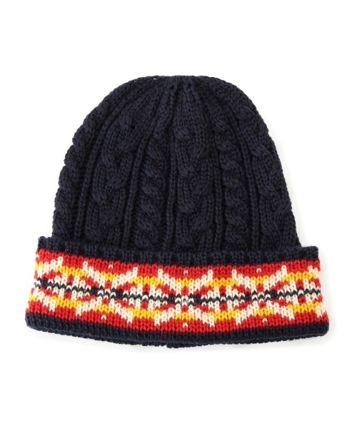 BEAMS（ビームス）の「◎BEAMS / フェアイルカフ ケーブルニットキャップ（ニットキャップ/ビーニー・メンズ・ライトグレー/ブラック/ネイビー・ONE SIZE）」の19枚目の写真