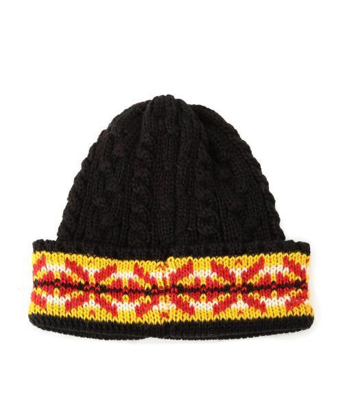 BEAMS（ビームス）の「◎BEAMS / フェアイルカフ ケーブルニットキャップ（ニットキャップ/ビーニー・メンズ・ライトグレー/ブラック/ネイビー・ONE SIZE）」の10枚目の写真