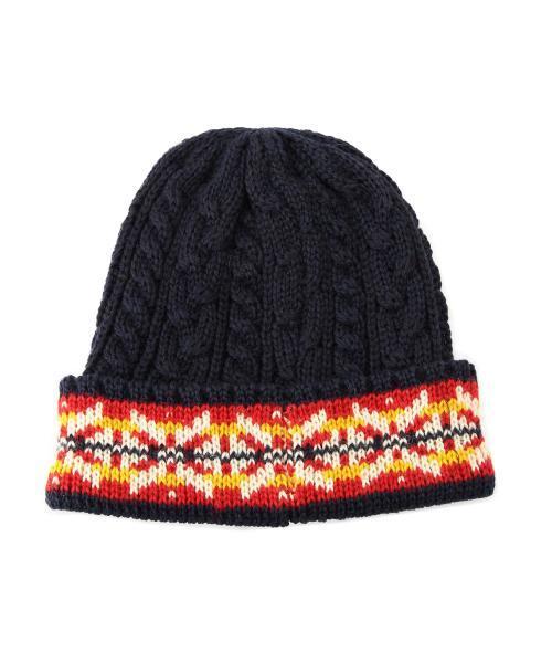 BEAMS（ビームス）の「◎BEAMS / フェアイルカフ ケーブルニットキャップ（ニットキャップ/ビーニー・メンズ・ライトグレー/ブラック/ネイビー・ONE SIZE）」の20枚目の写真