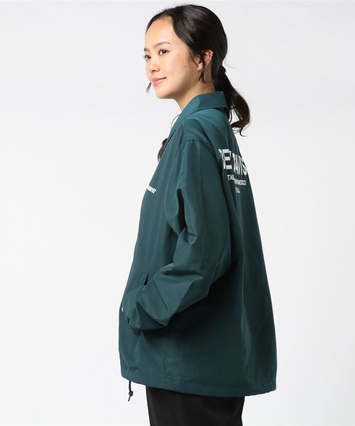 BEN DAVIS（ベンデイビス）の「BEN DAVIS/ベンデイビス ロゴプリント コーチジャケット（ナイロンジャケット・メンズ・ワイン/ダークグリーン/ブラック・XL/L/M）」の4枚目の写真