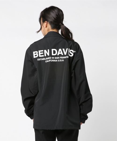 BEN DAVIS（ベンデイビス）の「BEN DAVIS/ベンデイビス ロゴプリント コーチジャケット（ナイロンジャケット・メンズ・ワイン/ダークグリーン/ブラック・XL/L/M）」の7枚目の写真