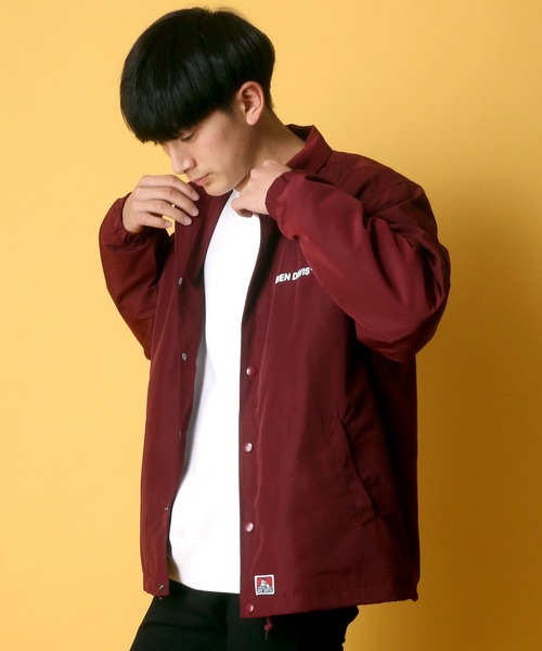 BEN DAVIS（ベンデイビス）の「BEN DAVIS/ベンデイビス ロゴプリント コーチジャケット（ナイロンジャケット・メンズ・ワイン/ダークグリーン/ブラック・XL/L/M）」の14枚目の写真