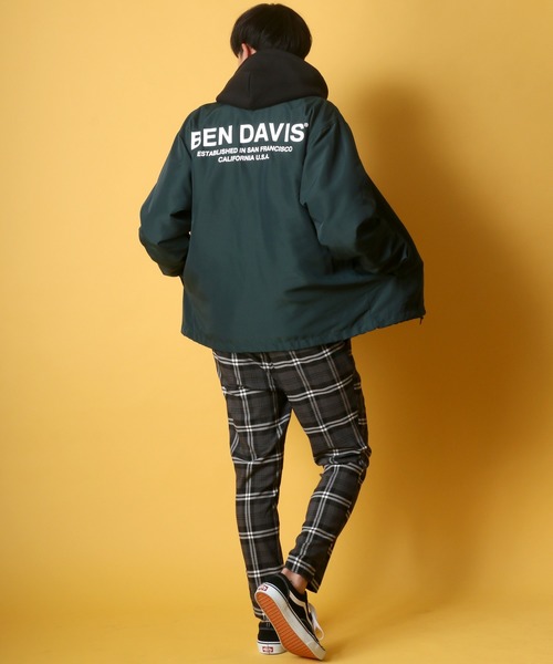 BEN DAVIS（ベンデイビス）の「BEN DAVIS/ベンデイビス ロゴプリント コーチジャケット（ナイロンジャケット・メンズ・ワイン/ダークグリーン/ブラック・XL/L/M）」の22枚目の写真