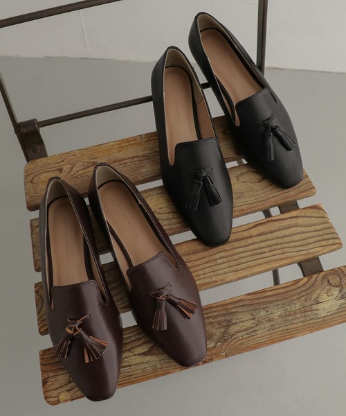 URBAN RESEARCH DOORS（アーバンリサーチドアーズ）の「本革タッセルオペラシューズ（スリッポン・レディース・ブラック/ダークブラウン・38/36/37）」の6枚目の写真