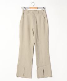 ファイユセンタースリットセミフレアパンツ
