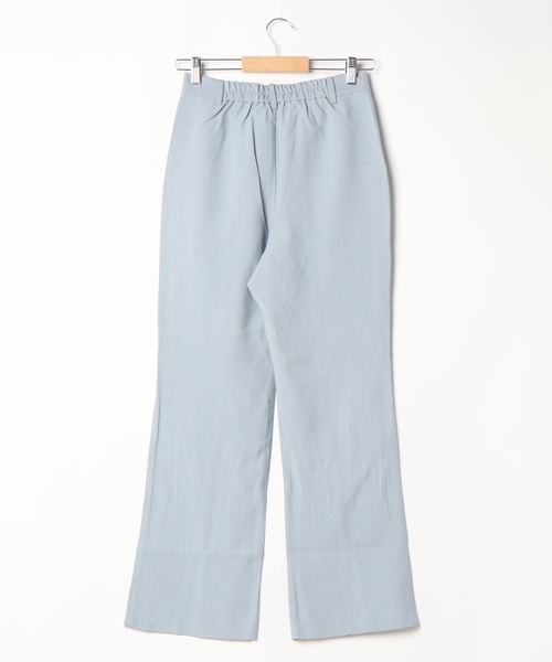 STYLEBLOCK（スタイルブロック）の「ファイユセンタースリットセミフレアパンツ（その他パンツ・レディース・ホワイト/サックスブルー/ミント/ライトベージュ・M）」の6枚目の写真