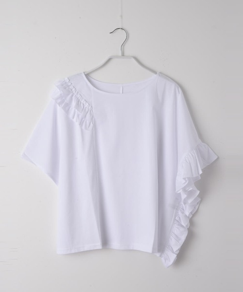 RAW FUDGE（ローファッジ）の「ポイントカットプルオーバー（Tシャツ/カットソー・レディース・オフホワイト/ブラック/パープル・M）」の11枚目の写真