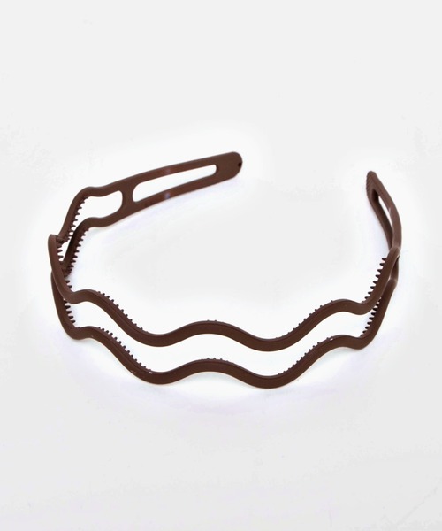 WEGO（ウィゴー）の「WEGO/マットうねりカチューシャ（カチューシャ・レディース・ブラウン/ピンク/ホワイト/オフホワイト/ダークグレー・FREE）」の4枚目の写真