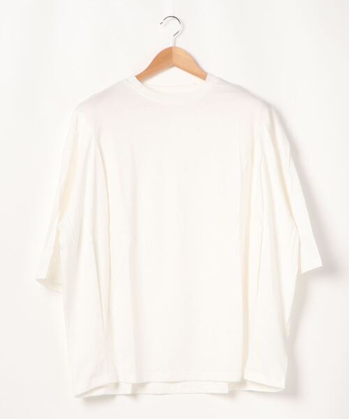 STYLEBLOCK（スタイルブロック）の「シルケット風天竺タックビッグシルエットTシャツ（Tシャツ/カットソー・レディース・チャコールグレー/ブラック/オフホワイト/モカ・M）」の2枚目の写真