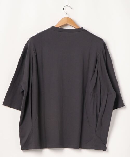 STYLEBLOCK（スタイルブロック）の「シルケット風天竺タックビッグシルエットTシャツ（Tシャツ/カットソー・レディース・チャコールグレー/ブラック/オフホワイト/モカ・M）」の5枚目の写真