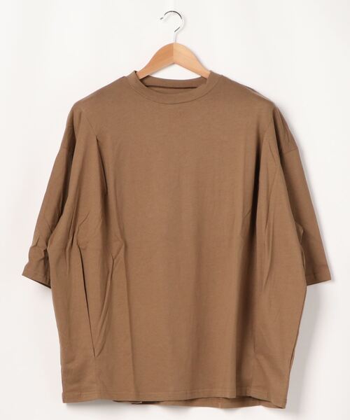 STYLEBLOCK（スタイルブロック）の「シルケット風天竺タックビッグシルエットTシャツ（Tシャツ/カットソー・レディース・チャコールグレー/ブラック/オフホワイト/モカ・M）」の9枚目の写真