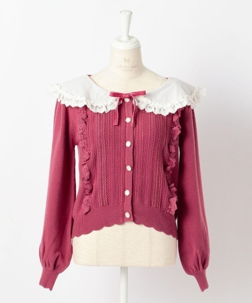 豊富な商品から fille mille closet カーディガン ピンク トップス
