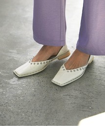 Ameri | STUDS WOOD HEEL BABOOSH(パンプス)