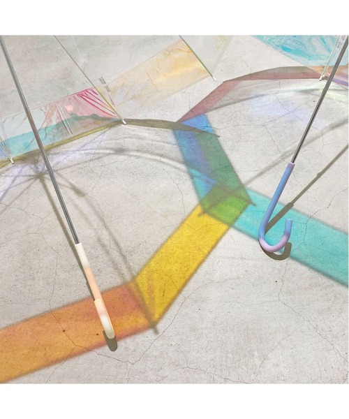 Wpc.（ダブリュピーシー）の「プラスチックアンブレラ（ビニール傘）ドームシルエット シャイニーアンブレラ（長傘・レディース・オフホワイト/ピンク・FREE）」の8枚目の写真