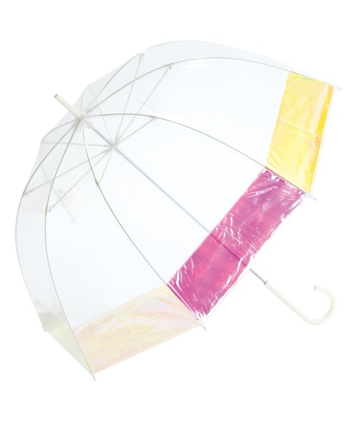 Wpc.（ダブリュピーシー）の「プラスチックアンブレラ（ビニール傘）ドームシルエット シャイニーアンブレラ（長傘・レディース・オフホワイト/ピンク・FREE）」の12枚目の写真