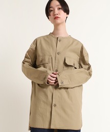 oldtown ノーカラーシャツジャケット 大きいサイズ メンズ B＆T CLUB (ビーアンドティークラブ