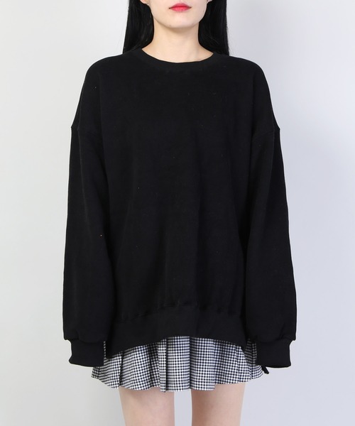 WC(ダブル シー)の「WC/裏起毛ビッグシルエット無地スウェット(スウェット・レディース・ブラック/ブラウン/グリーン/アイボリー・FREE)」の6枚目の写真