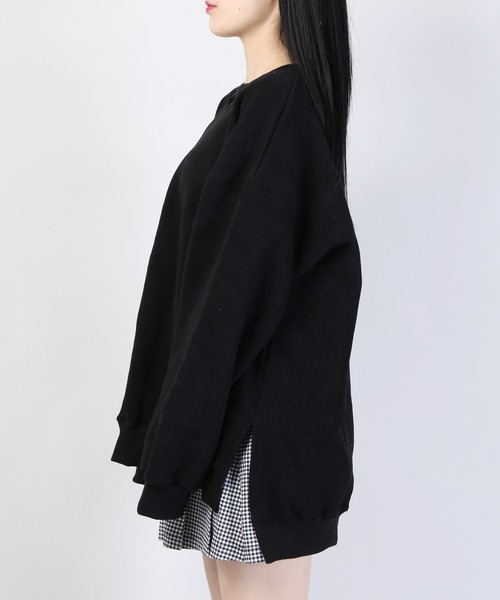 WC(ダブル シー)の「WC/裏起毛ビッグシルエット無地スウェット(スウェット・レディース・ブラック/ブラウン/グリーン/アイボリー・FREE)」の7枚目の写真