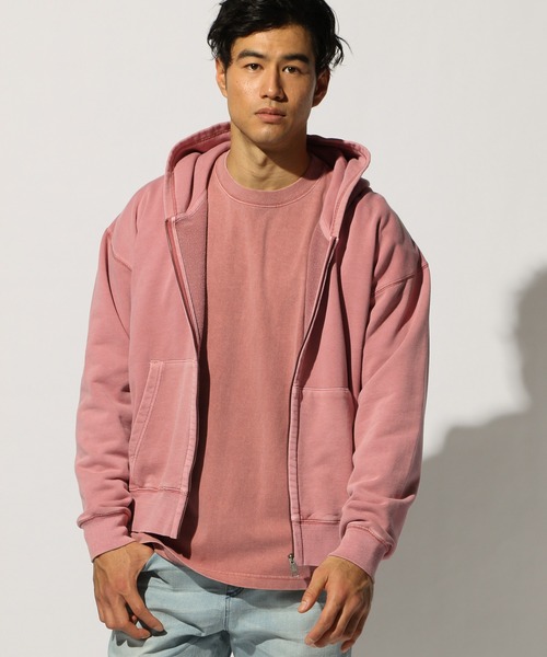 BAYFLOW（ベイフロー）の「WEB限定 ピグメントZIPパーカー L/S（パーカー・メンズ・ベージュ/オリーブ/ブルー/ホワイト/チャコール/ベビーピンク・LARGE/MEDIUM）」の13枚目の写真