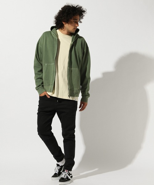 BAYFLOW（ベイフロー）の「WEB限定 ピグメントZIPパーカー L/S（パーカー・メンズ・ベージュ/オリーブ/ブルー/ホワイト/チャコール/ベビーピンク・LARGE/MEDIUM）」の15枚目の写真