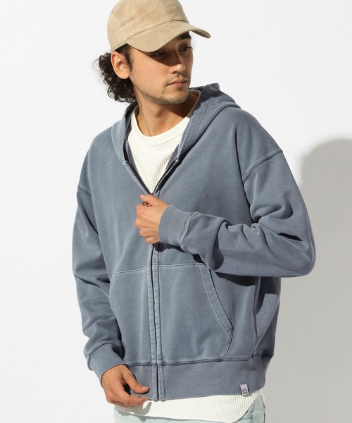 BAYFLOW（ベイフロー）の「WEB限定 ピグメントZIPパーカー L/S（パーカー・メンズ・ベージュ/オリーブ/ブルー/ホワイト/チャコール/ベビーピンク・LARGE/MEDIUM）」の19枚目の写真