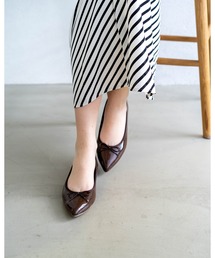 Emma Francis（エマフランシス）の「ポインテッドトゥ フラット バレエシューズ エナメルシリーズ（バレエシューズ）」