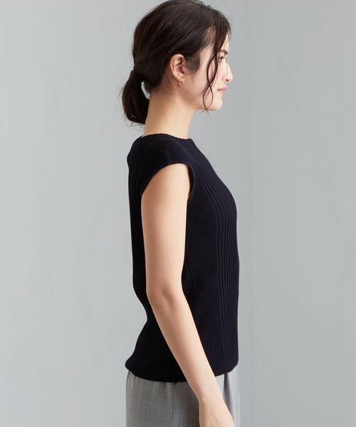 green label relaxing（グリーンレーベルリラクシング）の「[ 手洗い可能 ] D CO/RY リブ プルオーバー ニット（ニット/セーター・レディース・ホワイト/ライトブルー/ベージュ/ネイビー/ブラウン・FREE）」の9枚目の写真