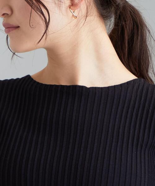 green label relaxing（グリーンレーベルリラクシング）の「[ 手洗い可能 ] D CO/RY リブ プルオーバー ニット（ニット/セーター・レディース・ホワイト/ライトブルー/ベージュ/ネイビー/ブラウン・FREE）」の11枚目の写真