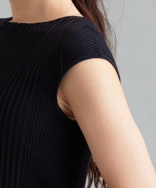 green label relaxing（グリーンレーベルリラクシング）の「[ 手洗い可能 ] D CO/RY リブ プルオーバー ニット（ニット/セーター・レディース・ホワイト/ライトブルー/ベージュ/ネイビー/ブラウン・FREE）」の12枚目の写真