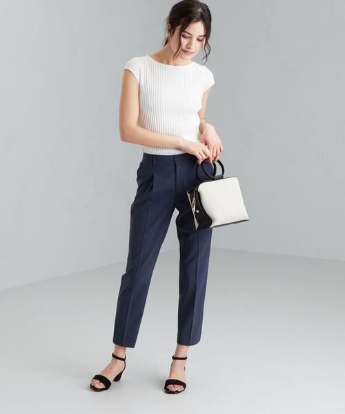 green label relaxing（グリーンレーベルリラクシング）の「[ 手洗い可能 ] D CO/RY リブ プルオーバー ニット（ニット/セーター・レディース・ホワイト/ライトブルー/ベージュ/ネイビー/ブラウン・FREE）」の16枚目の写真