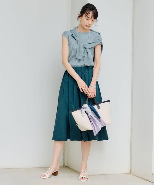 green label relaxing（グリーンレーベルリラクシング）の「[ 手洗い可能 ] D CO/RY リブ プルオーバー ニット（ニット/セーター・レディース・ホワイト/ライトブルー/ベージュ/ネイビー/ブラウン・FREE）」の6枚目の写真