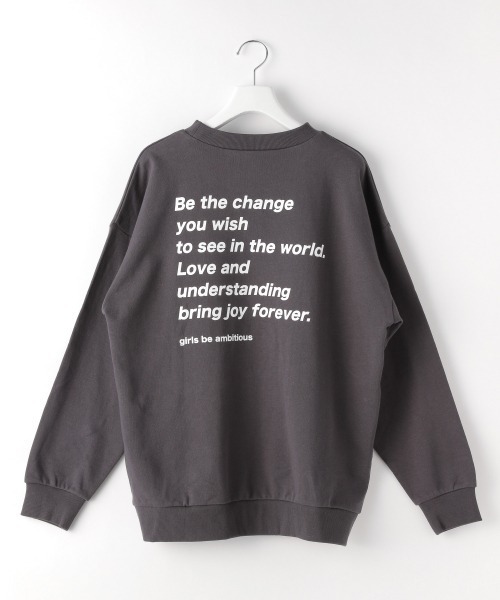 Me%(ミィパーセント)の「メッセージロゴBIGスウェット(Tシャツ/カットソー・レディース・サックスブルー/ホワイト/ブラック・FREE)」の2枚目の写真