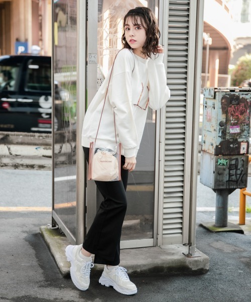 Me%(ミィパーセント)の「メッセージロゴBIGスウェット(Tシャツ/カットソー・レディース・サックスブルー/ホワイト/ブラック・FREE)」の18枚目の写真