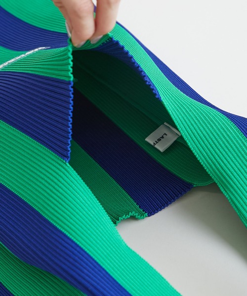 LASTFRAME(ラストフレーム)の「【LASTFRAME(ラストフレーム)】ストライプマーケットバッグ /L21208(ハンドバッグ・レディース・ブラック/グリーン/イエロー・FREE)」の11枚目の写真