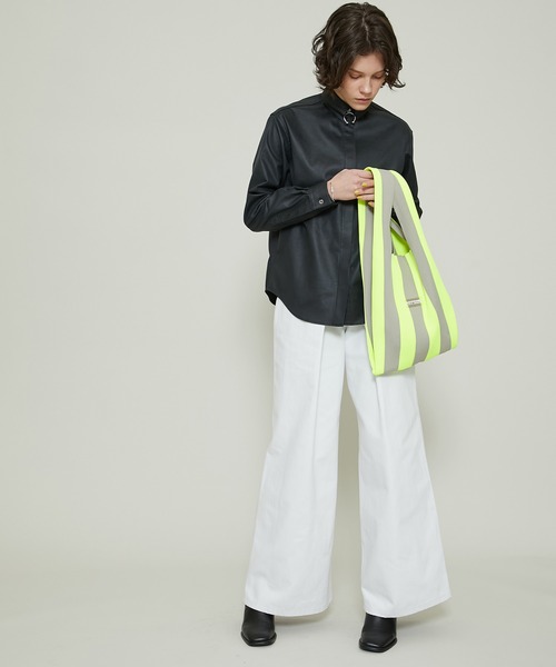 LASTFRAME(ラストフレーム)の「【LASTFRAME(ラストフレーム)】ストライプマーケットバッグ /L21208(ハンドバッグ・レディース・ブラック/グリーン/イエロー・FREE)」の18枚目の写真