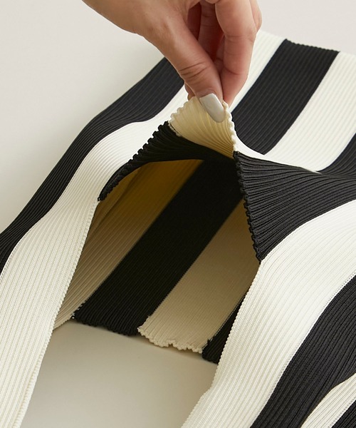 LASTFRAME(ラストフレーム)の「【LASTFRAME(ラストフレーム)】ストライプマーケットバッグ /L21208(ハンドバッグ・レディース・ブラック/グリーン/イエロー・FREE)」の10枚目の写真