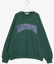 SONYUNARA MINNESOTA配色刺繍ポイントトレーナー