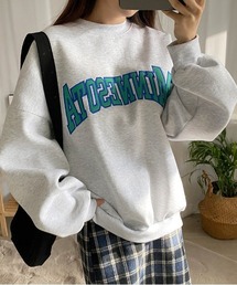 SONA | SONYUNARA(ソニョナラ)MINNESOTA配色刺繍ポイントトレーナー(スウェット)