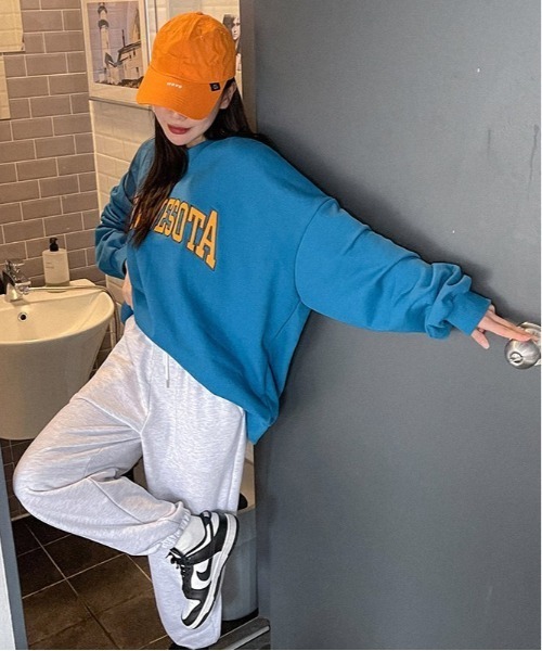 セール】SONYUNARA MINNESOTA配色刺繍ポイントトレーナー（スウェット