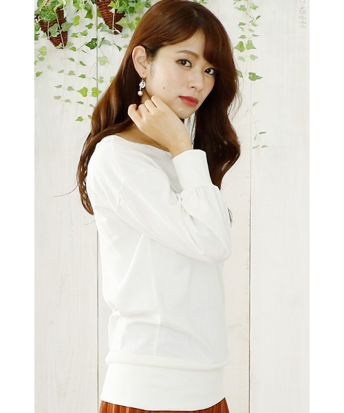ElegChic（エレグシック）の「ワイドリブカットソー（Tシャツ/カットソー・レディース・ネイビー/グレー/オフホワイト・4L/M/L/XXL/XL）」の10枚目の写真