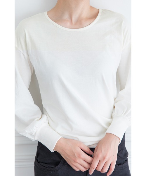 ElegChic（エレグシック）の「ワイドリブカットソー（Tシャツ/カットソー・レディース・ネイビー/グレー/オフホワイト・4L/M/L/XXL/XL）」の21枚目の写真