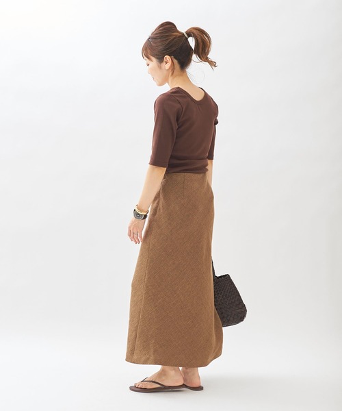 plage（プラージュ）の「【LE MINOR/ルミノア 】SP RIB 2WAY プルオーバー◆（Tシャツ/カットソー・レディース・グレー/ブラウン・FREE）」の21枚目の写真