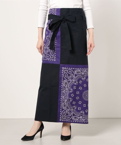 Ray BEAMS（レイビームス）の「TOWN CRAFT × Ray BEAMS / 別注 バンダナ スカート（スカート・レディース・ブラック/ネイビー・ONE SIZE）」の6枚目の写真