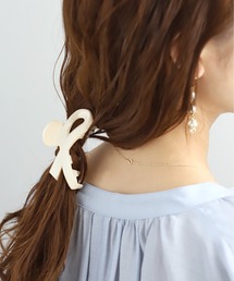 ANEMONE（アネモネ）の「ダスティーカラーのリボンバンス（バレッタ/ヘアクリップ）」