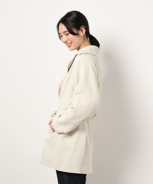 IENA（イエナ）の「アセテートコットンショートコート◆（その他アウター・レディース・チャコールグレー/ベージュ/アイボリー・38/36/34）」の8枚目の写真