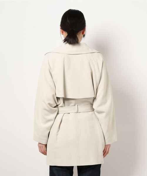 IENA（イエナ）の「アセテートコットンショートコート◆（その他アウター・レディース・チャコールグレー/ベージュ/アイボリー・38/36/34）」の4枚目の写真